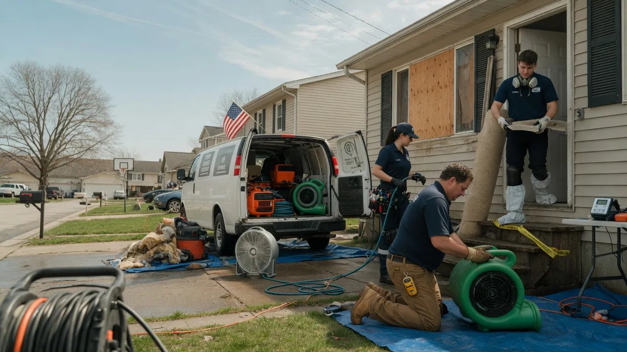 Water Damage Restoration in Farmersville, OH near me